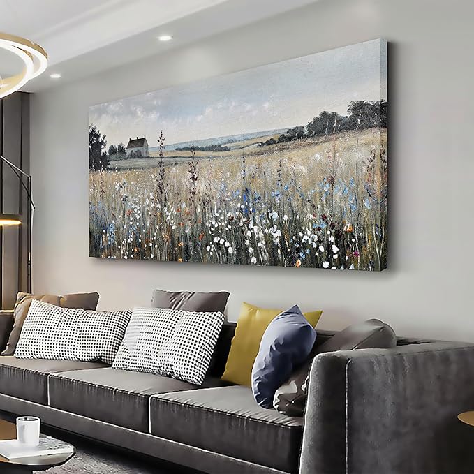 Glvzygy Canvas Wall Art Vintage Decor Artwork Classical Oil Painting Canvas Prints Vintage Landscape Wall Art Suitable for Living Room Bedroom and Office Home Decor Painting 20"x40"