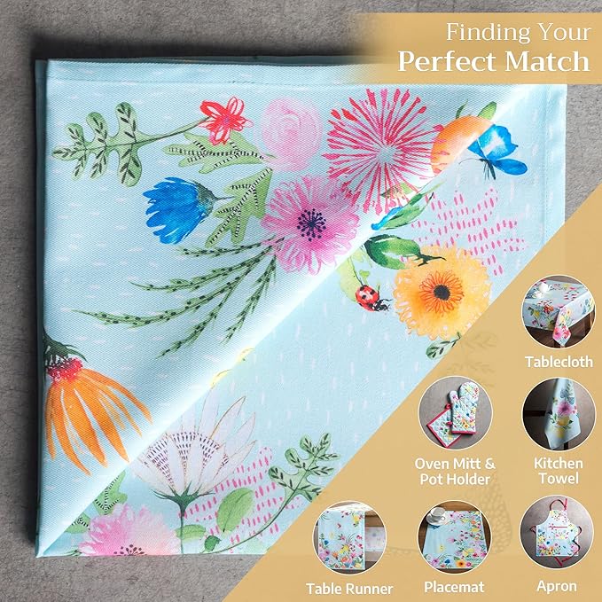 Maison d' Hermine Cloth Napkins Set of 4 100% Cotton Everyday Reusable Square Napkins Cloth Washable, Dinner, Party, Wedding, Restaurant, Spring/Summer (Jardin D'Ete - Mint, 20" x 20")