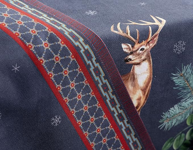 Maison d' Hermine Cloth Napkins Set of 4 100% Cotton Everyday Reusable Square Napkins Cloth Washable, Dinner, Party, Wedding, Restaurant (Christmas Joy, 20" x 20")