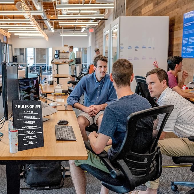 7 Rules of Life Wall Art Motivational Inspirational Poster Printed on Canvas Wall Decor for Living Room or Office Canvas Prints For Bedroom or Home Art Decoration Positive Wall Art for Office Ready to