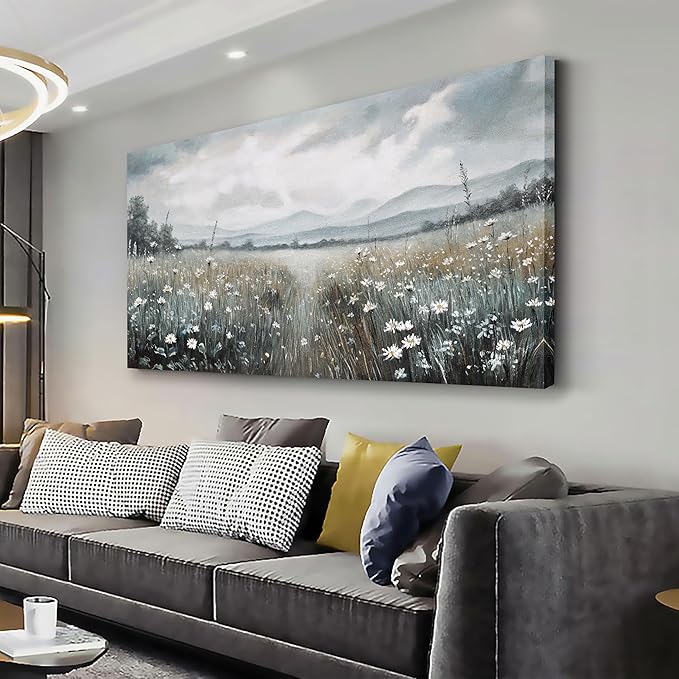 Glvzygy Canvas Wall Art Vintage Wall Decor Classical Painting Canvas Prints Vintage Floral Wall Art for Home Room Bathroom Decor Living and Office Home Decor 24"x48"