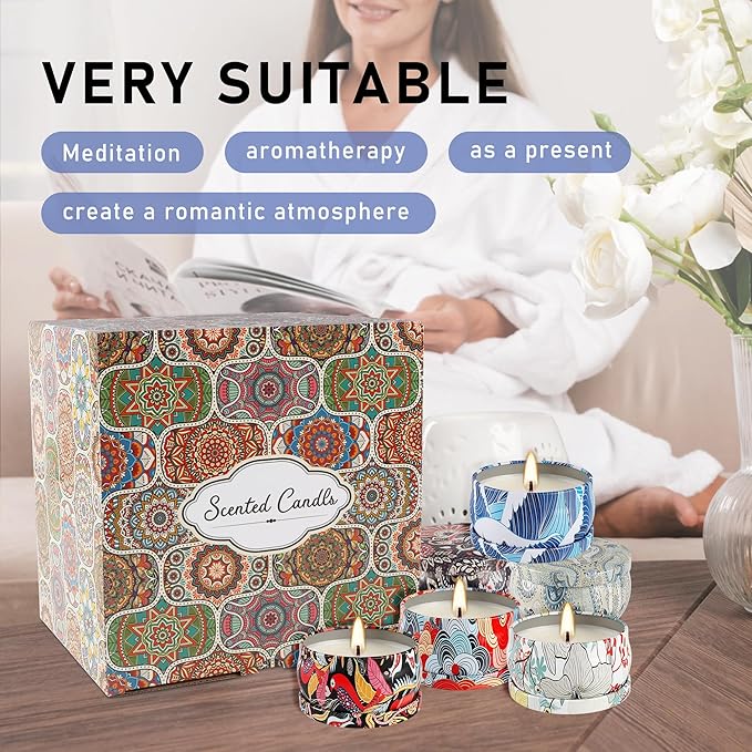 36-Pack Scented Candles Gift Set – 2.5oz Long-Lasting Soy Wax Candles with Essential Oils | Aromatherapy for Relaxation, Stress Relief & Sleep | Home Decor, Gifts for Women, Mom, Wife, Friends