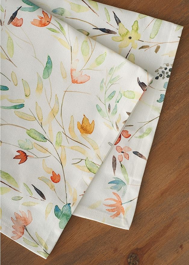 Maison d' Hermine Cloth Napkins Set of 4 100% Cotton Everyday Reusable Square Napkins Cloth Washable, Dinner, Party, Wedding, Restaurant, Spring/Summer (Colmar, 20" x 20")