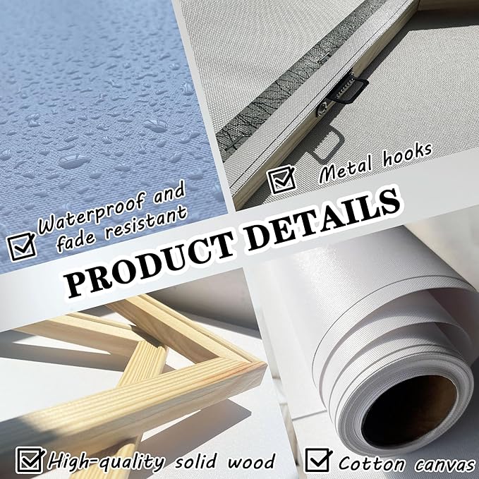 Feather Canvas Wall Art Modern Living Room Bedroom Wall Decoration Large Giclee Print Canvas Painting Artwork for Home Decor One Piece White Gold Brown Feather Picture Ready to Hang 58x29 Size