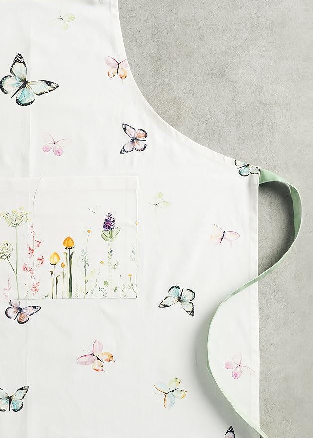 Maison d' Hermine 100% Cotton Apron for women with Pocket Kitchen Chef Apron for Men Cooking Gardening Server Waitress