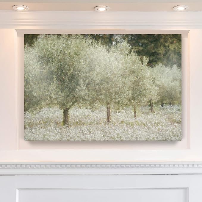 Renditions Gallery Canvas Wall Art Paintings & Prints Paintograph Olive Trees Abstracr Nature Artwork for Living Room Office Wall Decor - 24"X36" LT08