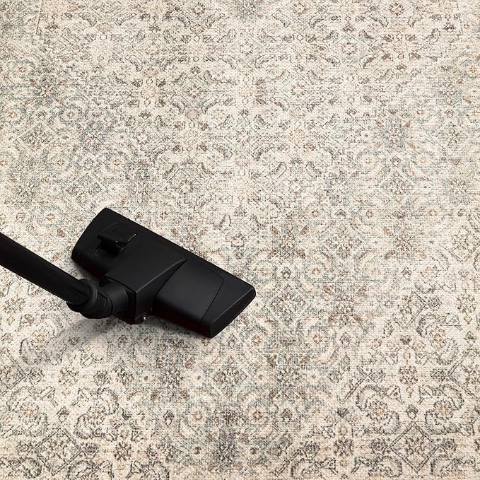 Keen Home Design 9x12 Rug - Machine Washable Area Rug with Non-Slip Backing, Ideal for Living Room, Dining Room, Bedroom - Vintage, Easy Clean, Durable, Low Pile Rug - (9' x 12')