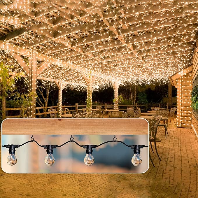 24 PCS Q-Hanger Hooks, Screw Hooks for Outdoor String Lights, Safety Buckle Design Cup Eye Hook for Hanging Christmas Lights, Plants, Wind Chimes, Mounted on Wall Ceiling, Include 1 Wing Nut Driver