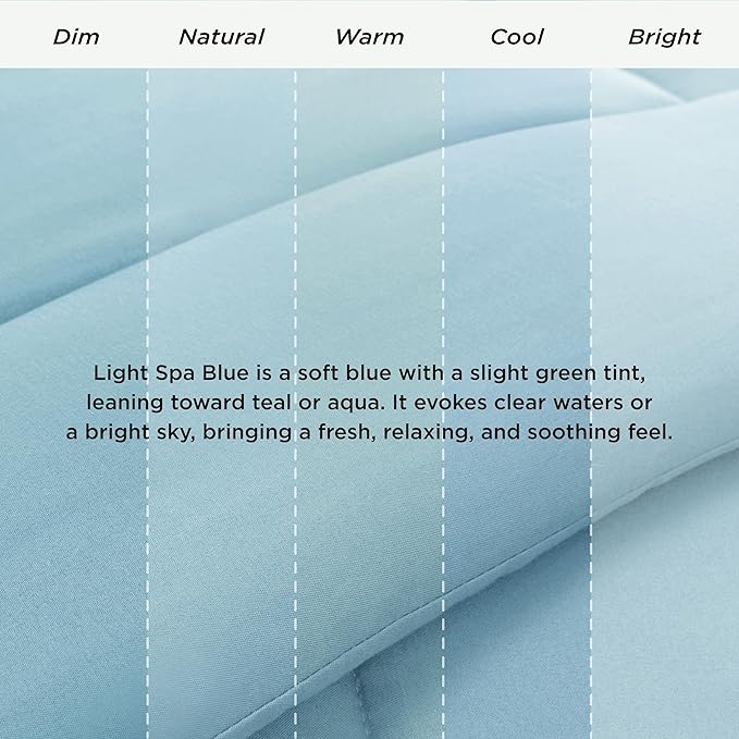 Bedsure Comforter Duvet Insert - Quilted Comforters Oversized King, All Season Duvet, GentleSoft Down Alternative Bedding, with 8 Tabs, Gifts for Women/Men, Light Spa Blue, Oversized King 116x98Inche