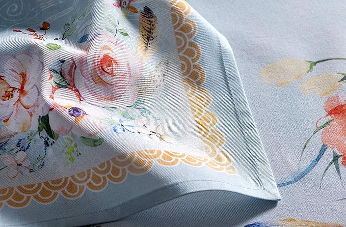 Maison d' Hermine Cloth Napkins Set of 4 100% Cotton Everyday Reusable Square Napkins Cloth Washable, Dinner, Party, Wedding, Restaurant, Spring/Summer (Ibiza, 20" x 20")