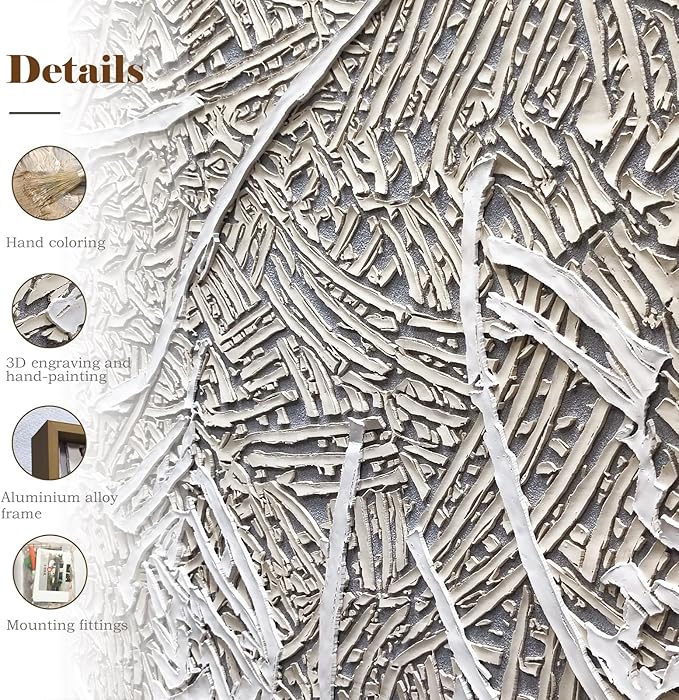 BrightA Handmade Acrylic Painting Wall Art Living Room Bedroom Home Office Decor 27.6"x39.3"