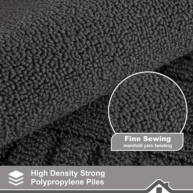 BEQHAUSE-Kitchen-Rugs-and-Mats Non Slip Kitchen Mats for Floor Absorbent Kitchen Rugs Machine Washable Kitchen Floor Mat,Black 20”x30”