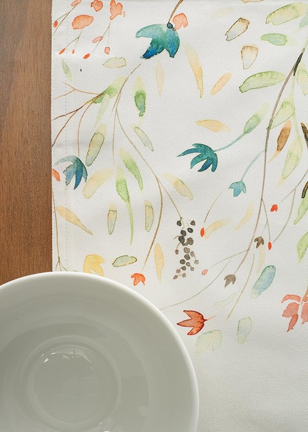 Maison d' Hermine Placemats Set of 2 100% Cotton Washable Cloth Place Mats, Reusable Table Mats for Kitchen Dining Decoration, Party, Wedding, Restaurant Spring/Summer (Colmar, 13" x 19")