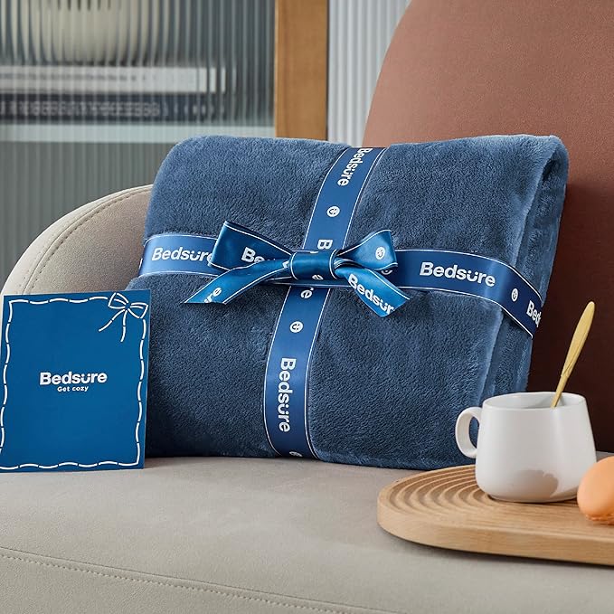 Bedsure GentleSoft Fleece Blankets King Size Mineral Blue - Bed Blanket Soft Lightweight Plush Cozy Fuzzy Luxury Microfiber, 108x90 inches