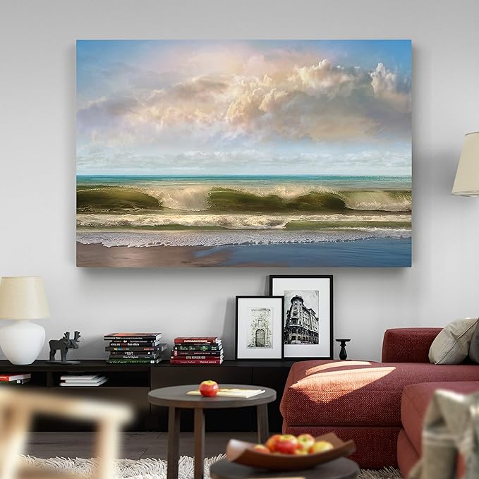 Beach BreakModern Landscape Picture Wall Decorations Canvas Prints for Home Office (AZV-WC17-IHLANDSCAPE218-R)