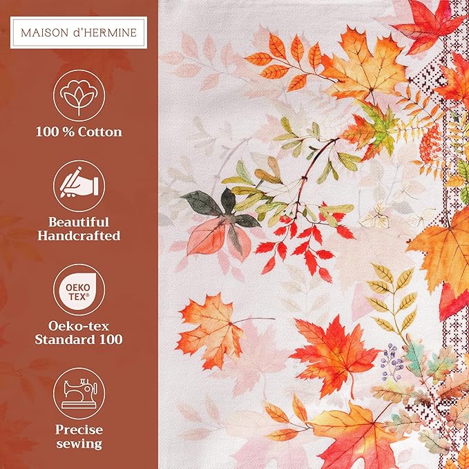 Maison d' Hermine Placemats Set of 4 100% Cotton Washable Cloth Place Mats, Reusable Table Mats for Kitchen Dining Decoration, Party, Wedding, Restaurant (Amarante, 13" x 19")