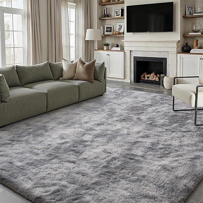 Large Area Rugs 6 x 9 for Living Room, Shag Rug Washable Non-Slip Large Area Rug Super Soft Indoor Fuzzy Carpet Fluffy Rugs for Bedroom Home Aesthetic Decor
