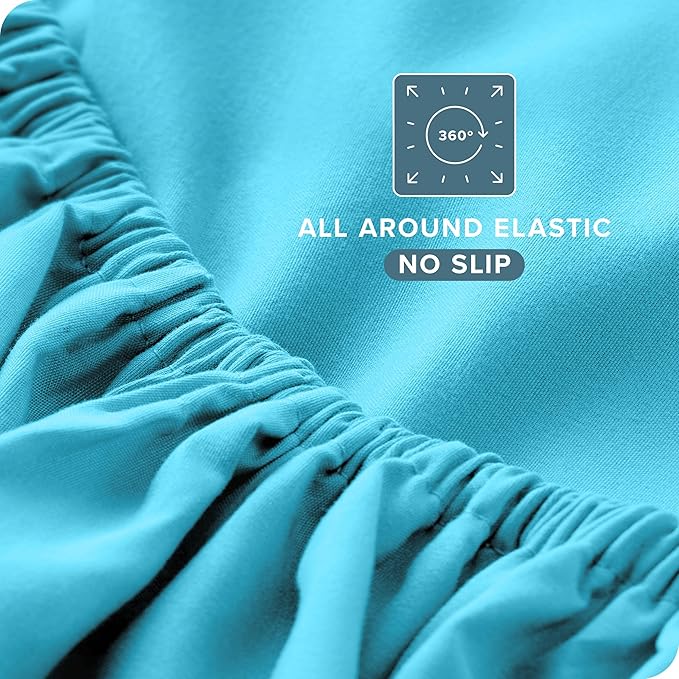 Bare Home Twin XL Sheet Set - College Dorm Size - Luxury 1800 Ultra-Soft Microfiber Twin Extra Long Bed Sheets - Deep Pockets - Easy Fit - Extra Soft - 3 Piece Set - Bed Sheets (Twin XL, Aqua)