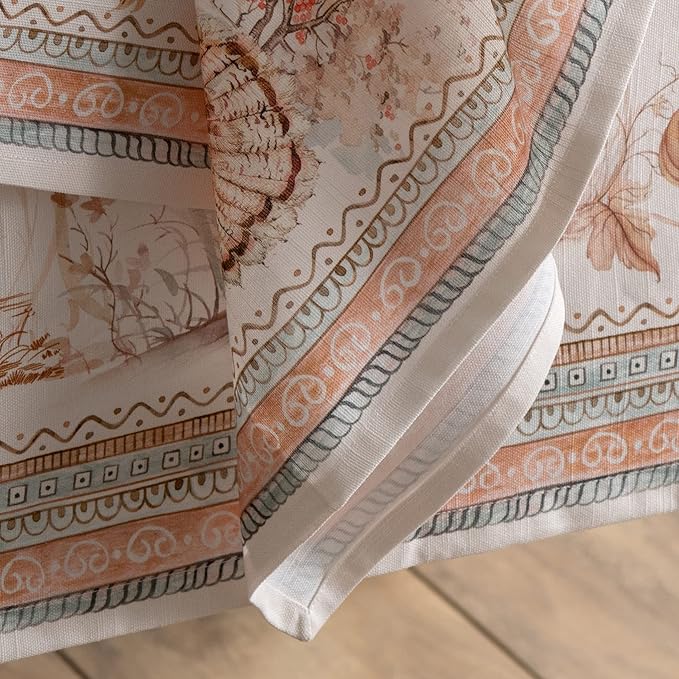 Maison d' Hermine Cloth Napkins Set of 4 100% Cotton Everyday Reusable Square Napkins Cloth Washable, Dinner, Party, Wedding, Restaurant (Giving Thanks, 20" x 20")