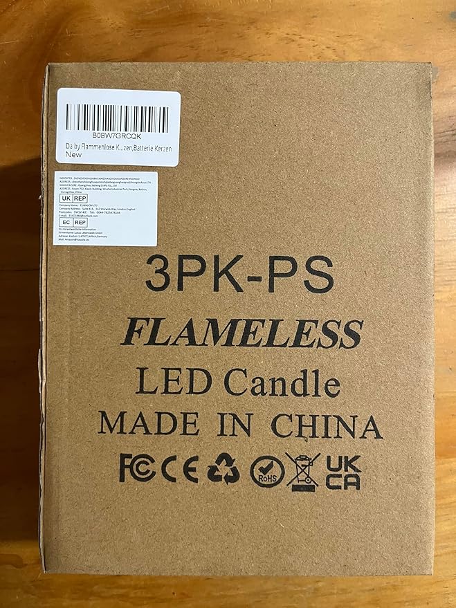 Da by Flickering Flameless Candles with Remote,Acrylic LED Candles with Embedded Star String,Battery Operated Candle, for Home and Holiday Decoration Set of 3（Orange）