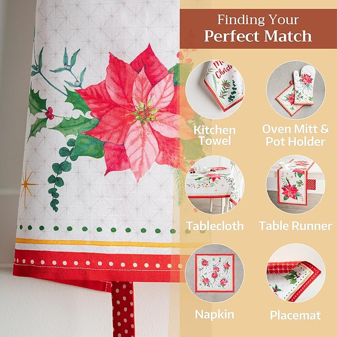 Maison d' Hermine 100% Cotton Apron for women with Pocket Kitchen Chef Apron for Men Cooking Gardening Server Waitress