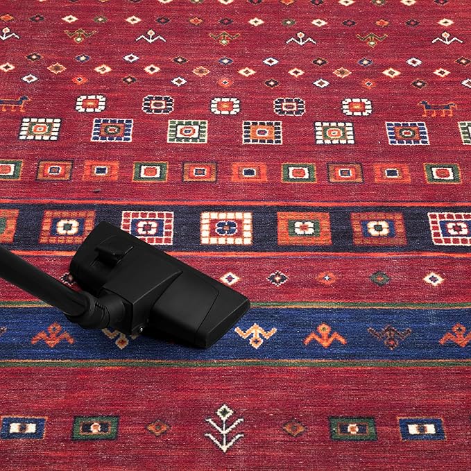 Keen Home Design 2x12 Rug - Machine Washable Runner Rug with Non-Slip Backing, Ideal for Hallway, Entryway, Kitchen, Laundry Room - Vintage, Easy Clean, Durable, Low Pile - (2'6" x 12')