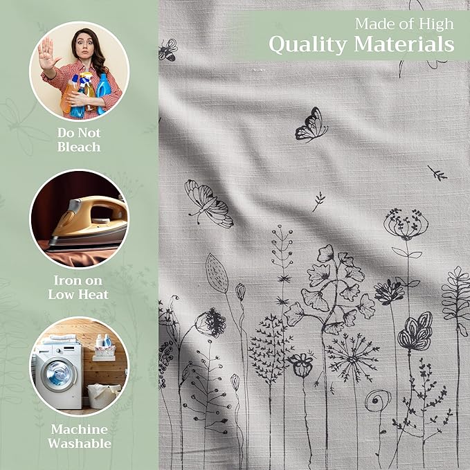 Maison d' Hermine Cloth Napkins Set of 4 100% Cotton Everyday Reusable Square Napkins Cloth Washable, Dinner, Party, Wedding, Restaurant, Spring/Summer (Flore, 20" x 20")