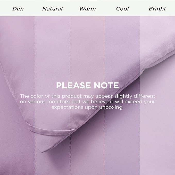Bedsure Comforter Duvet Insert - Quilted Comforters Full Size, All Season Duvet, GentleSoft Down Alternative Bedding, with 8 Tabs, Gifts for Women/Men, Light Purple, Full 86 x 82 Inches