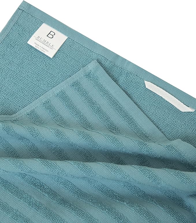 Premium Kitchen Towels (20”x 28”, 6 Pack) – Large Cotton Kitchen Hand Towels – Flat & Terry Towel – Highly Absorbent Tea Towels Set with Hanging Loop (Aqua)