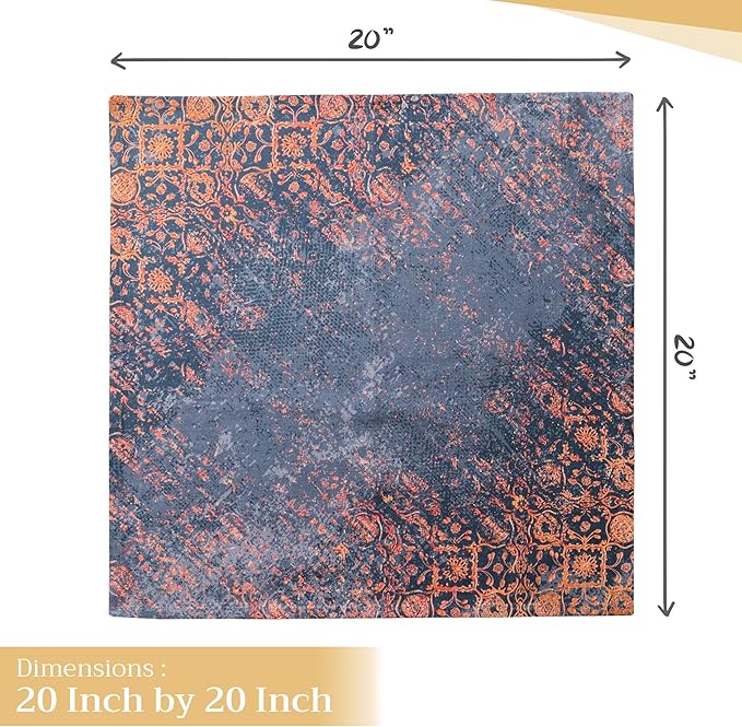 Maison d' Hermine Cloth Napkins Set of 4 100% Cotton Everyday Reusable Square Napkins Cloth Washable, Dinner, Party, Wedding, Restaurant (Imperfection, 20" x 20")