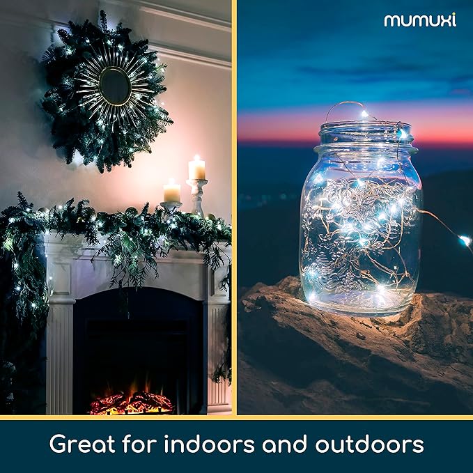 MUMUXI 12 Pack 7.2ft Fairy Lights Battery Operated String Lights, 20 Mini LEDs for Centerpiece Table Decorations, Wedding Party Bedroom Mason Jar Christmas, Cool White