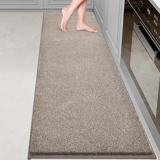 Washable Kitchen Rug 24" x 82" / 60cm x 210cm, Non Slip Kitchen Mat for Floor, Absorbent Indoor Entryway Runner Rug for Hallway, Laundry, Bathroom, Bedroom (Roll Packing)
