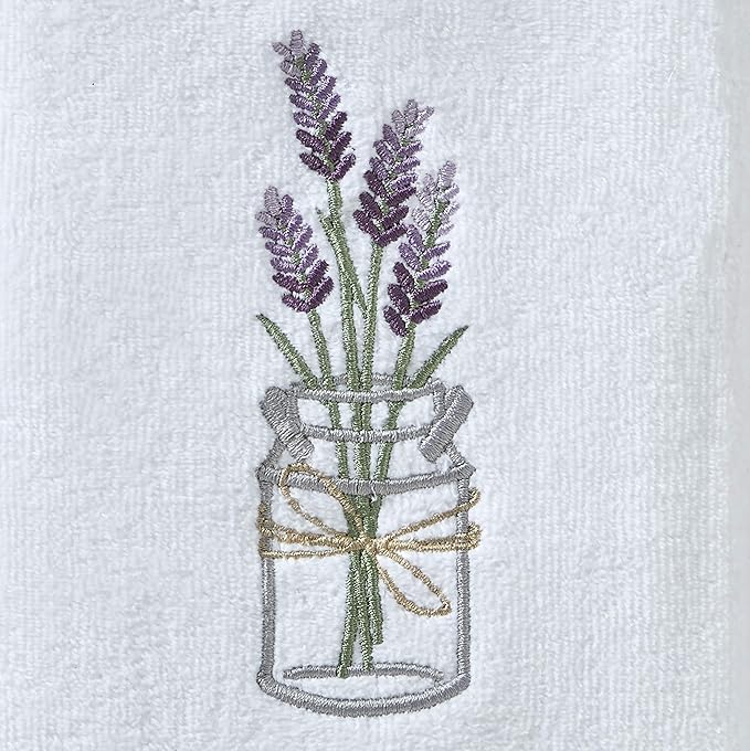 SKL Home by Saturday Knight Ltd. Lavender Hand Towel (2-Pack), White , 16x25