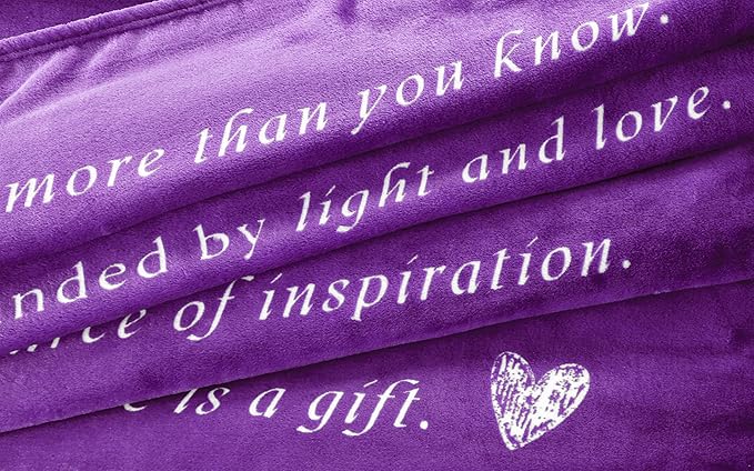 WOLF CREEK BLANKET - Single Layer Fleece Light and Love Compassion Blanket- Positivity Courage and Affirmations Get Well Gift, Plush Healing Thoughts Love Hope & Comfort