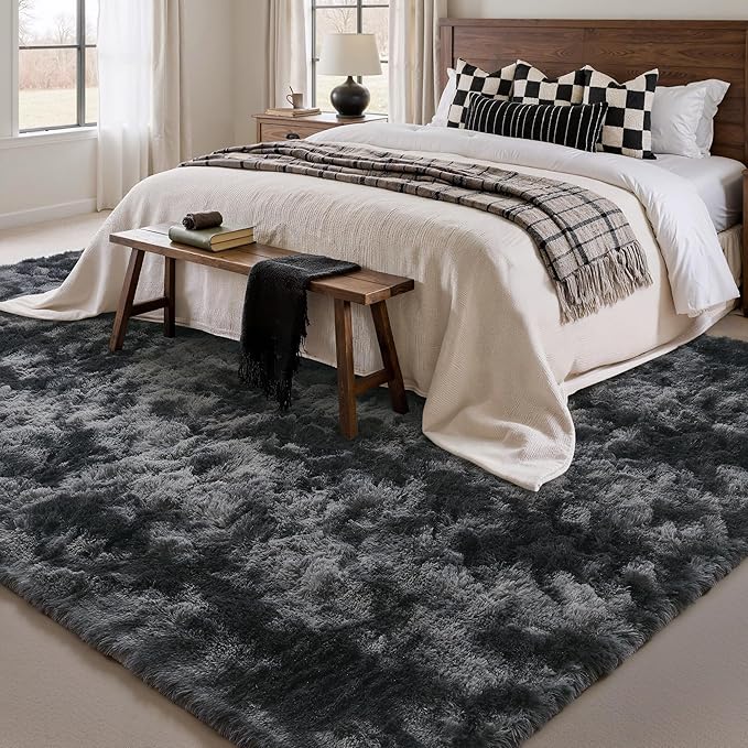 Shag Rug 9x12 for Living Room, Super Soft Modern Plush Rug Non-Slip Large Area Rug Indoor Fuzzy Carpet Fluffy Rugs for Bedroom Home Aesthetic Decor