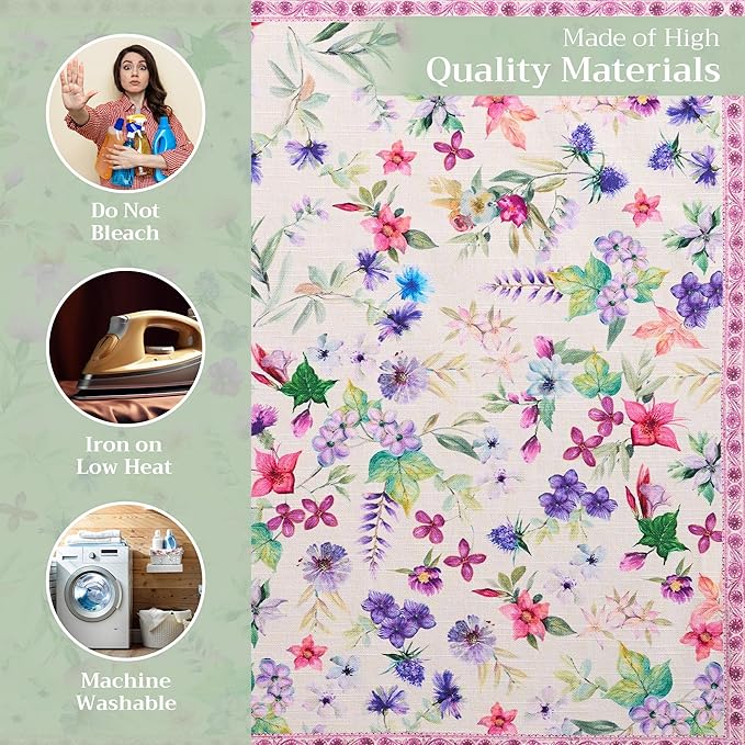 Maison d' Hermine Cloth Napkins Set of 4 100% Cotton Everyday Reusable Square Napkins Cloth Washable, Dinner, Party, Wedding, Restaurant, Spring/Summer (Chardon, 20" x 20")