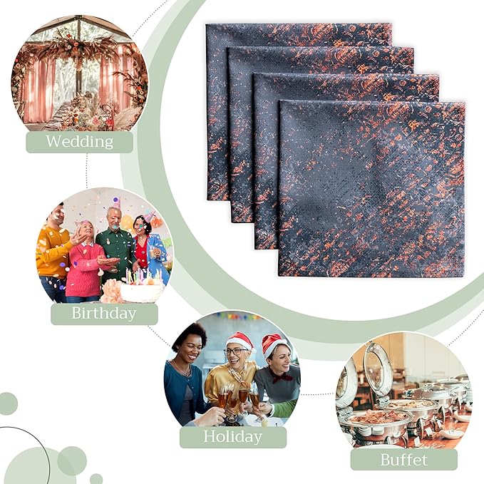 Maison d' Hermine Cloth Napkins Set of 4 100% Cotton Everyday Reusable Square Napkins Cloth Washable, Dinner, Party, Wedding, Restaurant (Imperfection, 20" x 20")