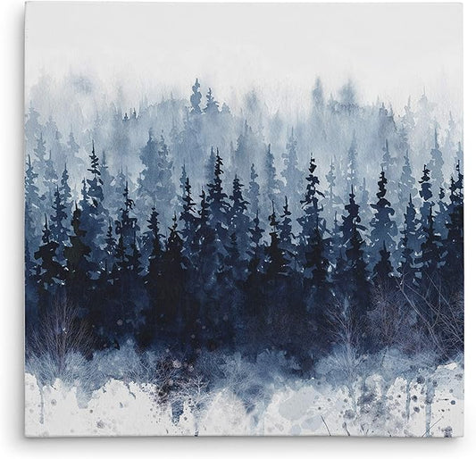 Wexford Home Indigo Forest Gallery Wrapped Canvas Wall Art, 40x40