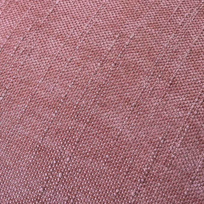 Set of 4 Soft Textured Decorative Throw Pillow Covers 24x24 Inch Cozy Farmhouse Cushion Cover Square Accent Pillow Cases for Bed Couch Sofa Living Room, Plum Pink