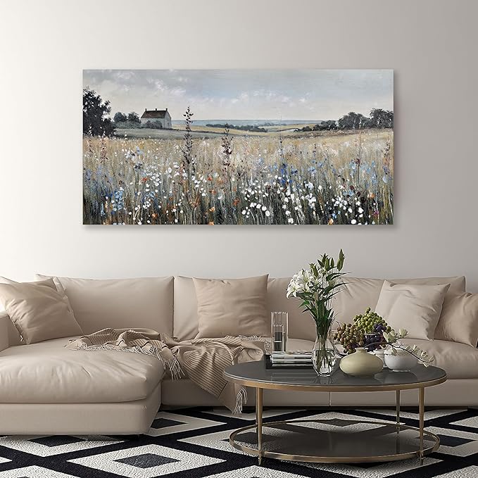 Glvzygy Canvas Wall Art Vintage Decor Artwork Classical Oil Painting Canvas Prints Vintage Landscape Wall Art Suitable for Living Room Bedroom and Office Home Decor Painting 29"x58"