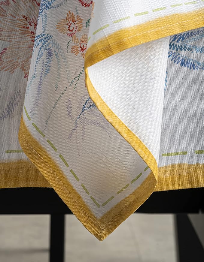 Maison d' Hermine Cloth Napkins Set of 4 100% Cotton Everyday Reusable Square Napkins Cloth Washable, Dinner, Party, Wedding, Restaurant, Spring/Summer (Paradise Island, 20" x 20")