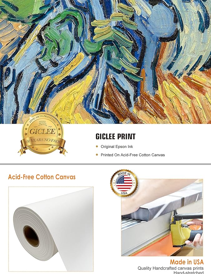 DECORARTS - Tree Roots (3 Piece Set), Vincent Van Gogh Art Reproduction. Giclee Canvas Prints Wall Art for Home Decor. 24x30, 3pcs/set