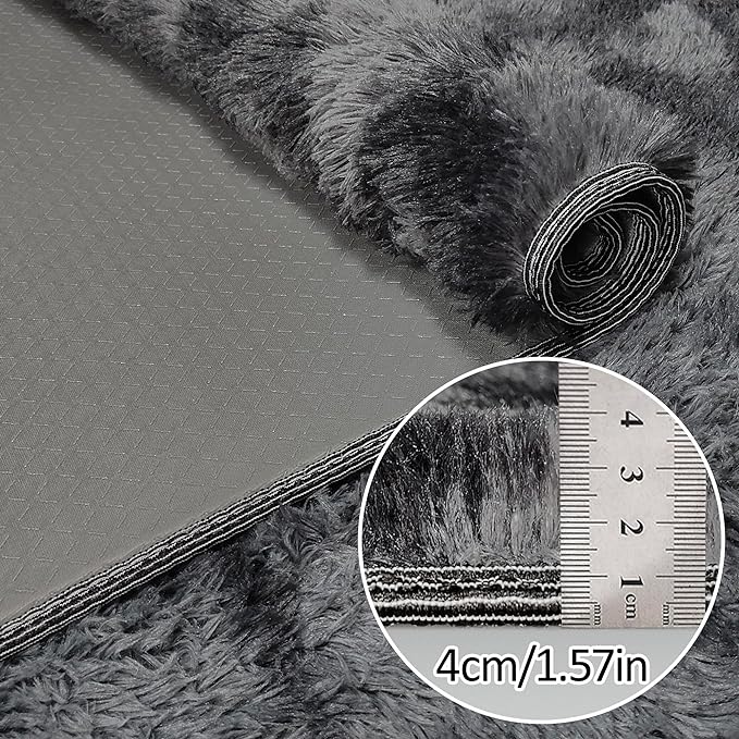 Black Grey Tie-Dyed Rug for Living Room 5x8 Fluffy Area Rug Mat Bedside Throw Rug for Bedroom Kids Room Boys Teens Nursery Baby Dorm Office Home Decor Aesthetic Carpets