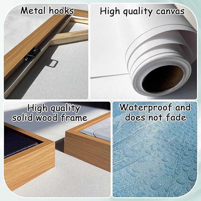 Pogusmavi Tree of Life Wall Art for Living Room, Forest Canvas Landscape Wall Art, Green Farmhouse Decor, Framed Artwork for Bedroom and Living Room, Canvas Pictures for Wall Decor 29×58IN