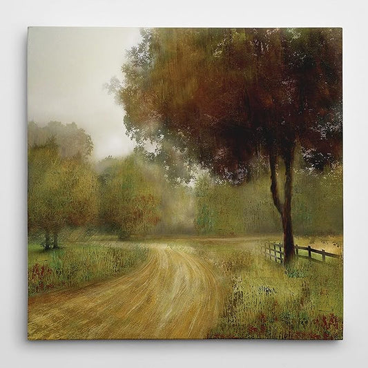 Wexford Home Country Road Gallery Wrapped Canvas Wall Art, 32x32