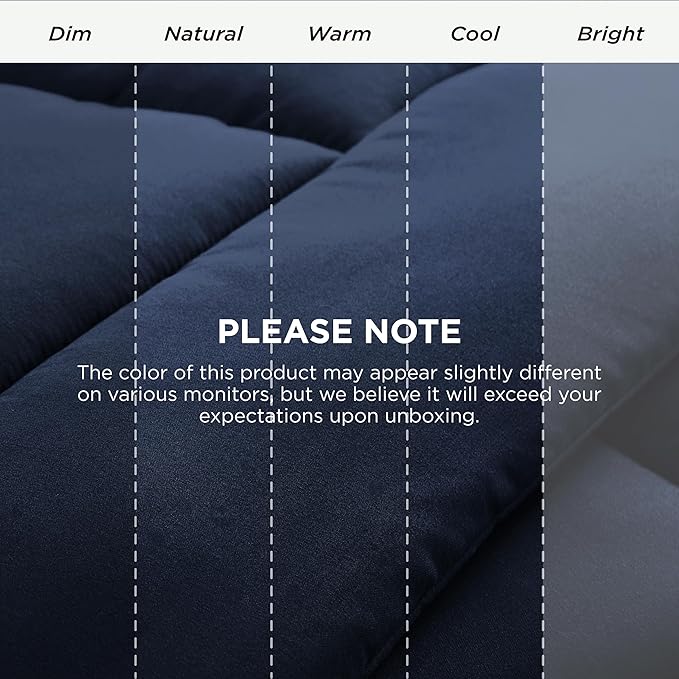 Bedsure Comforter Duvet Insert - Quilted Comforters Oversize Queen, All Season Duvet, GentleSoft Down Alternative Bedding, with 8 Tabs, Gifts for Women/Men, Navy Blue, Oversize Queen 98 x 98 Inches