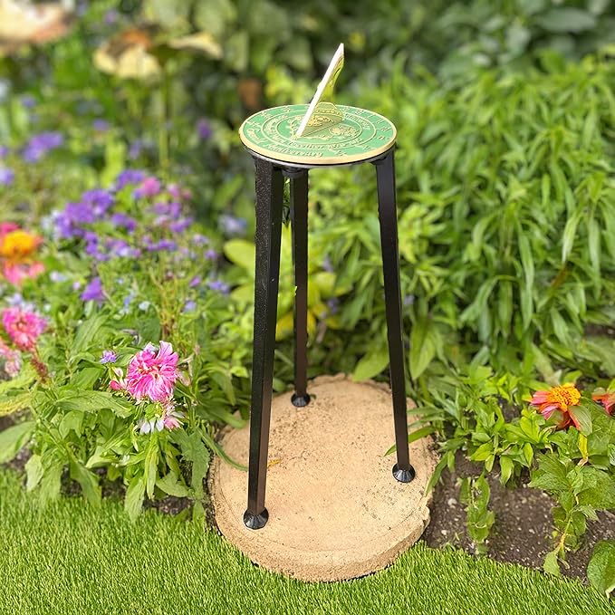 Anniversary Sundial Gift for 55th Emerald Wedding Anniversary in 2025 - Recycled Metal Home Decor Or Garden Present Idea - Handmade in UK for Him, Her Parents Or Couples 55 Year Celebration