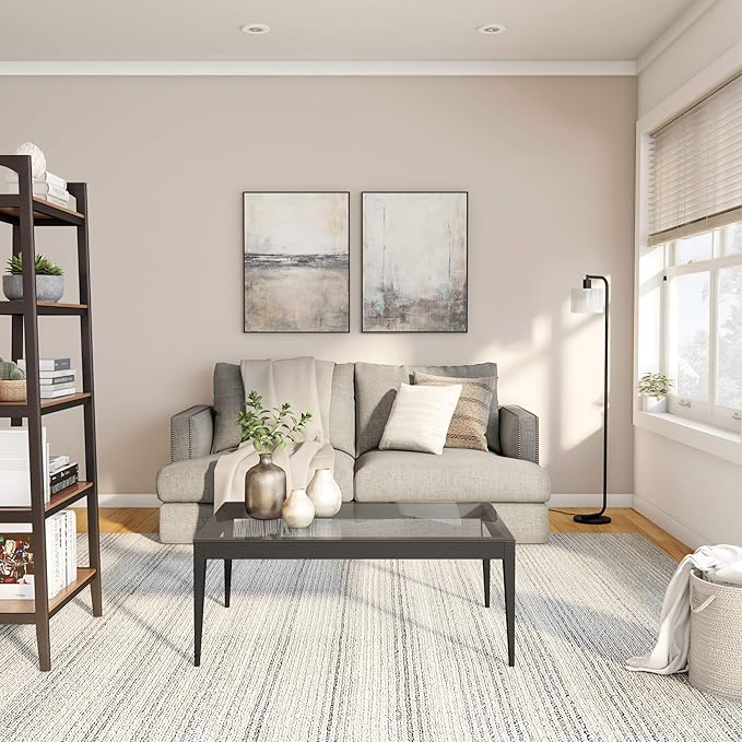 Cadmus 57" Tall Floor Lamp with Glass Shade in Blackened Bronze/White