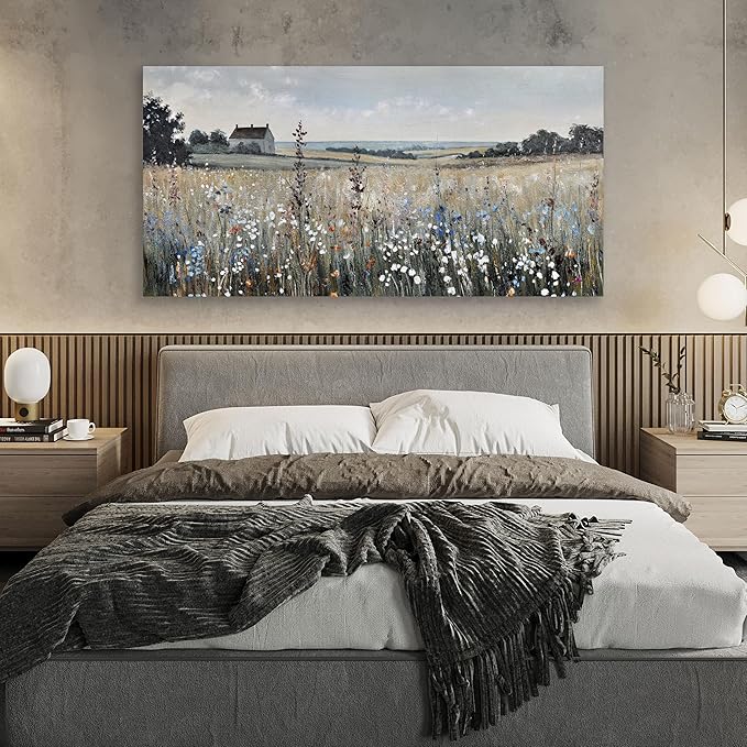 Glvzygy Canvas Wall Art Vintage Decor Artwork Classical Oil Painting Canvas Prints Vintage Landscape Wall Art Suitable for Living Room Bedroom and Office Home Decor Painting 29"x58"