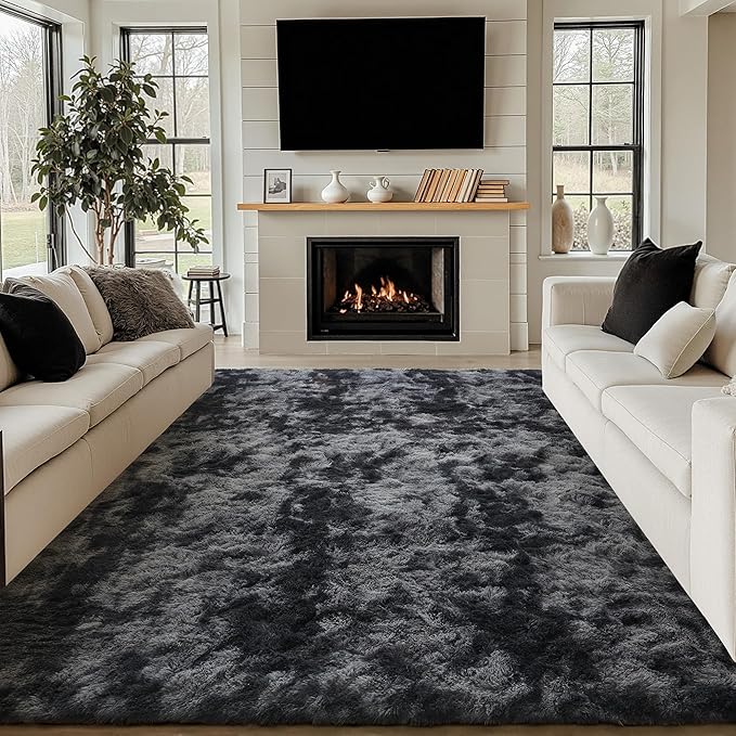 Shag Rug 9x12 for Living Room, Super Soft Modern Plush Rug Non-Slip Large Area Rug Indoor Fuzzy Carpet Fluffy Rugs for Bedroom Home Aesthetic Decor